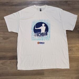 NEW Seattle Mariners Ichiro #51 SGA white short sleeve shirt size XL Rookie 2005